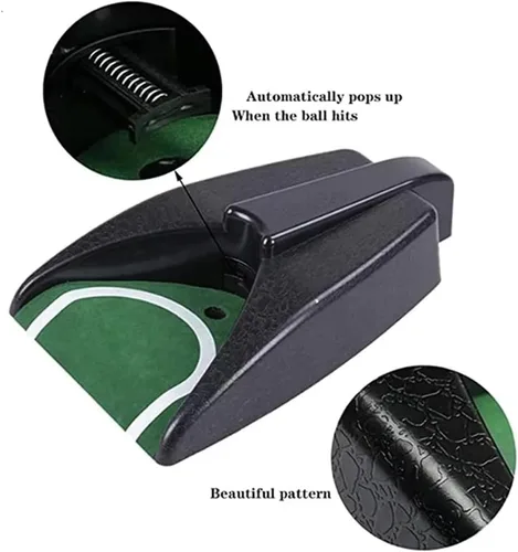 Vista 6 de Taza de golf automática con retorno de pelota - Ayuda portátil para entrenamiento interior/exterior