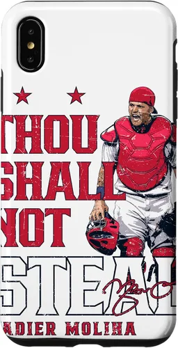 Vista 11 de Thou Shall Not Steal Yadier Molina St Louis MLBPA - Carcasa para iPhone 17