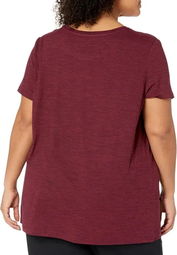 Vista 91 de Amazon Essentials Camiseta de manga corta con cuello redondo para mujer, de secado rápido, para entrenamiento, gimnasio, paquete múltiple