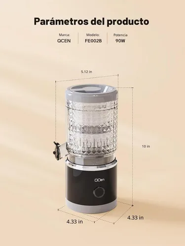 Vista 8 de Exprimidor de cítricos, exprimidor automático de naranja, alto rendimiento de jugo, fácil de usar y limpiar, exprimidor eléctrico de frutas
