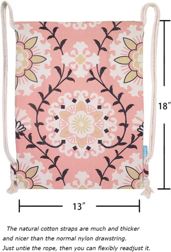 Vista 4 de Miomao Mochila con cordón para el gimnasio, estilo dalia