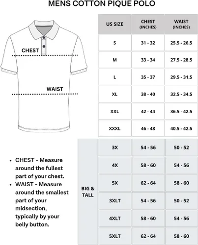 Vista 6 de Real Essentials Paquete de 3 y 4 Polo de manga corta de piqué de algodón para hombre, polo de alto rendimiento (disponible en tallas grandes y altas)