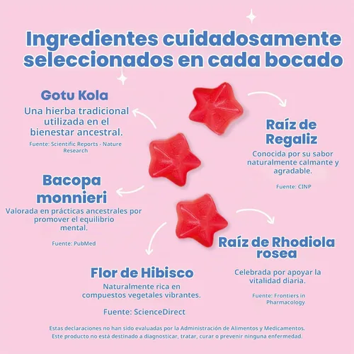 Vista 4 de JoySpring Genius Kids Focus Gomitas Bacopa, 60 unidades, a partir de 4 años