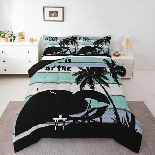 Vista 7 de Erosebridal Juego de ropa de cama de pesca tamaño individual, juego de edredón de peces coloridos para niños, adolescentes, hombres, pescadores