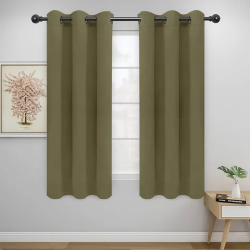 Vista 156 de Easy-Going - Cortinas opacas para dormitorio, aislamiento térmico sólido con ojales, cortinas de ventana para reducción de ruido, cortinas