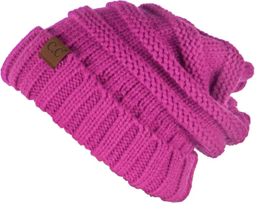 Vista 171 de Funky Junque Gorro de moda de punto trenzado de talla extragrande, grueso, abrigado, suave y holgado