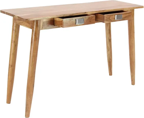 Vista 7 de Deco 79 Mesa consola rectangular de madera con asas plateadas, 45 x 16 x 29 pulgadas, marrón
