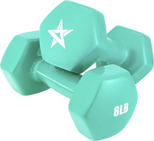Vista 11 de Yes4All Mancuernas Hexagonales de Vinilo - Juego de 2 Mancuernas para Gimnasio en Casa y Entrenamiento de Fuerza (Opciones de Peso de 2-15 libras)