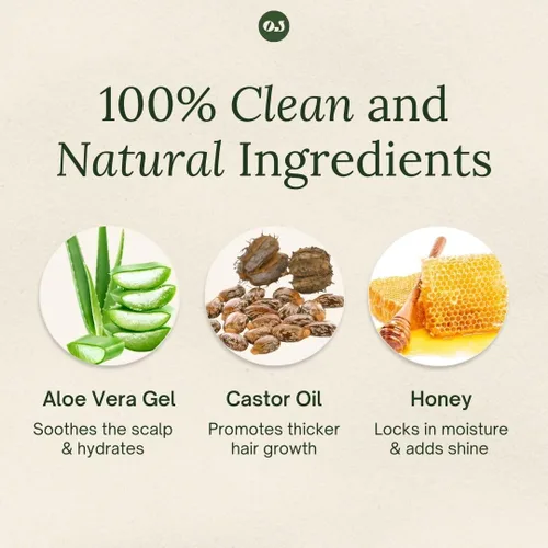 Vista 3 de Organic Jaguar, Acondicionador natural de madreselva, acondicionador sin sulfato con vitamina E, ricino, argán y almendras, miel, para hidratar todo