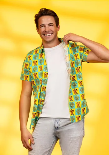 Vista 4 de Camisa con cuello Scooby Doo para adulto