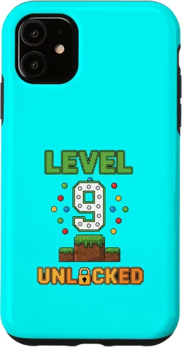Vista 8 de Birthday Level 9 Unlocked 9th Birthday Gamer Level Up Birthd Case for iPhone 16