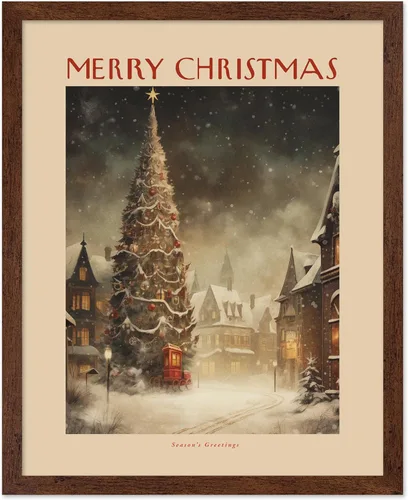 Vista 36 de Poster Master A Holly Jolly - Póster navideño, arte de invierno, diseño de pared moderno, regalo para hombres y mujeres, gran decoración para sala