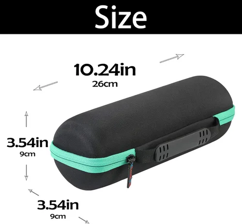 Vista 2 de Khanka Estuche rígido de viaje para altavoz Bluetooth impermeable JBL Flip Verde azulado