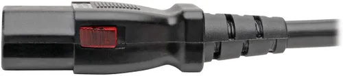Vista 4 de TRIPP LITE Cable de alimentación para computadora (NEMA 5-15P a C13), conector C13 con bloqueo, 10A, 125V, 18AWG, 1 pie (P006-L01), negro
