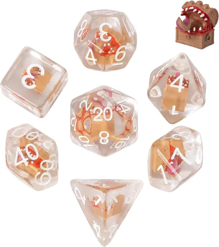 Vista 19 de UDIXI Juego de 7 dados poliédricos DND D&D, RPG D y D con bolsa de almacenamiento para juegos de rol y otros juegos de mesa (Aarakocra)