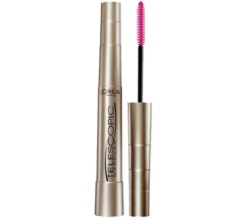 Vista 13 de L'Oreal Paris Makeup Telescopic Original Alargamiento, máscara separadora de pestañas con cepillo de doble precisión, lavable, negro, 0.27 onzas