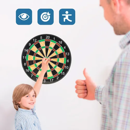 Vista 5 de PowerTRC Juego de mesa de dardos magnéticos, juguete de dardos magnéticos para niños, actividades de juego en interiores y exteriores, regalo