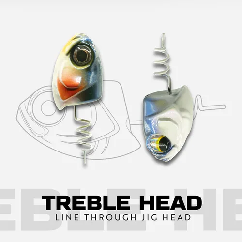 Vista 5 de 6th Sense Treble Head Line-Thru Jig Head for Soft Plastic Swimbaits Baby Shad