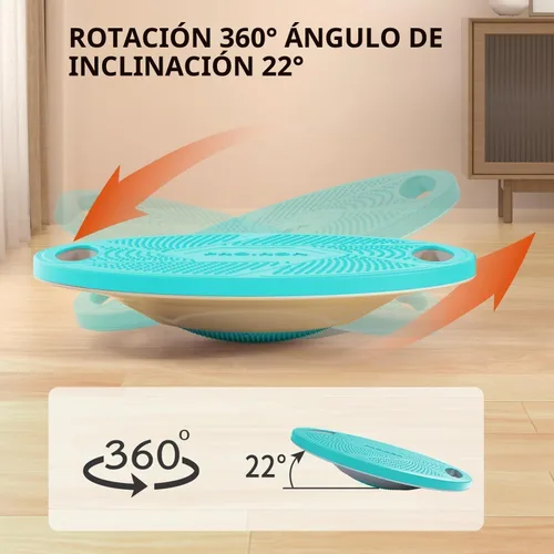Vista 5 de PROIRON Tabla de Equilibrio Oscilante, Tabla de Estabilidad de 16.34", Entrenador de Estabilidad y Equilibrio para Ejercicios Antideslizante, Tabla