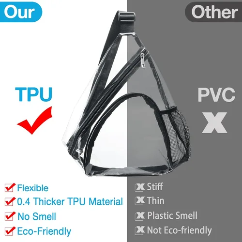 Vista 5 de Lorbro Bolsa de TPU transparente Negro