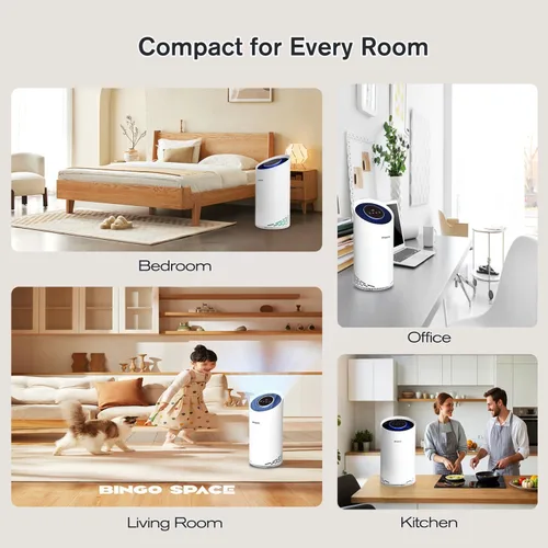 Vista 8 de Purificadores de aire para el hogar, habitación grande, dormitorio de hasta 2400 pies² con HEPA verdadero de 4 etapas. El filtro de aire Airspark