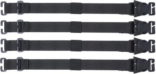 Vista 9 de Sistema táctico de nivel Rush de 4 piezas, correas de sujeción ajustables de mochila Molle con clips de hebilla, correas de compresión
