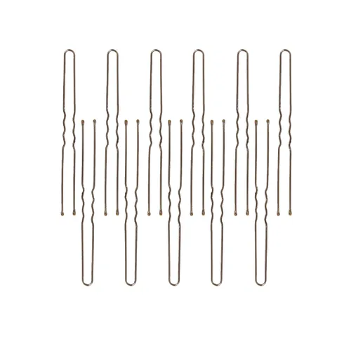 Vista 2 de ForPro Horquillas para el cabello (320 unidades aproximadas), marrón, 3 pulgadas de largo, con punta de bola, rizado, no dañante, 1 libra.