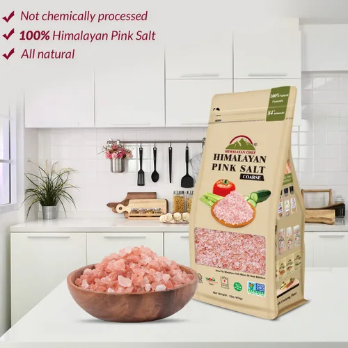 Vista 3 de Himalayan Chef Sal rosa del Himalaya, grano grueso, recambio de molinillo -1 libra (paquete de 6)