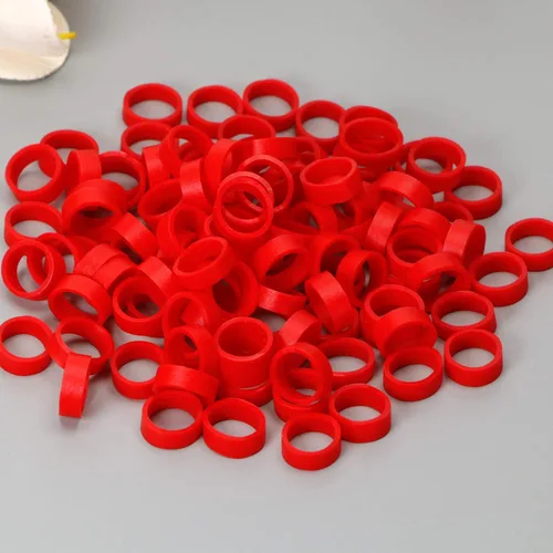 Vista 3 de ONLYKXY 100 bridas de silicona para cables, líneas de datos, anillos de goma reutilizables, correas de sujeción de cables de alimentación, anillo
