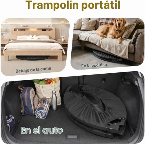 Vista 6 de CLORIS Trampolín plegable de 40 pulgadas con mango de espuma ajustable, con funda acolchada segura, el mejor regalo.