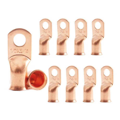Vista 48 de 25 piezas de terminales de anillo de 1/0 AWG-1/2 (M12), terminales de anillo, conectores de terminal, terminales de cable resistentes, terminales