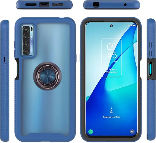 Vista 103 de Funda compatible con Xiaomi Poco X3 NFC, compatible con Xiaomi Poco X3 Pro/Poco X3 Ring Stand 3 en 1, color negro