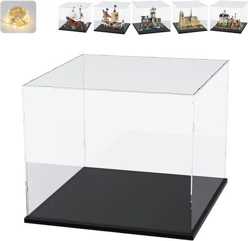 Vista 21 de Vitrina de acrílico transparente engrosada para coleccionables de Lego 75328 75976 Minifigure, caja transparente de autoensamblaje a prueba de polvo