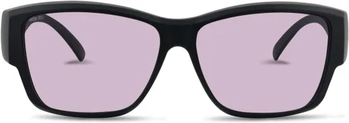 Vista 3 de TheraSpecs Gafas Tatum WearOver para migraña y sensibilidad a la luz Tortuga de mármol ámbar