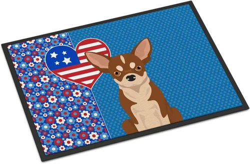 Vista 110 de Caroline's Treasures WDK5119JMAT Airedale Terrier USA - Tapete para interiores o exteriores, 24 x 36 pulgadas, tapete para puerta delantera