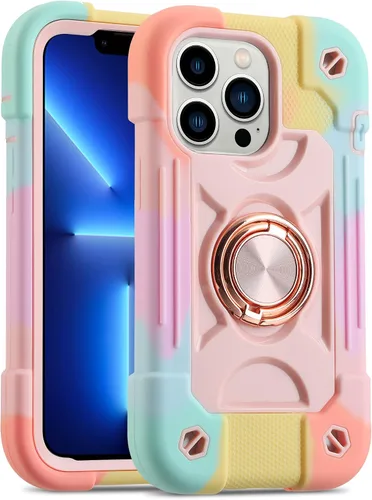 Vista 57 de MARKILL Funda compatible con iPhone Air de 6.5 pulgadas 2025 con soporte de anillo giratorio de 360 grados, protección contra caídas de grado