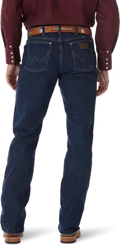 Vista 2 de Wrangler Jeans de corte vaquero de alto rendimiento para hombre que absorben la comodidad y ajuste regular Enjuague de medianoche