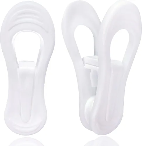 Vista 8 de TOFIIGREM Clips de colgador negros 30 PIEZAS, clips de perchas de plástico perfectos para perchas de terciopelo de plástico, pines para ropa