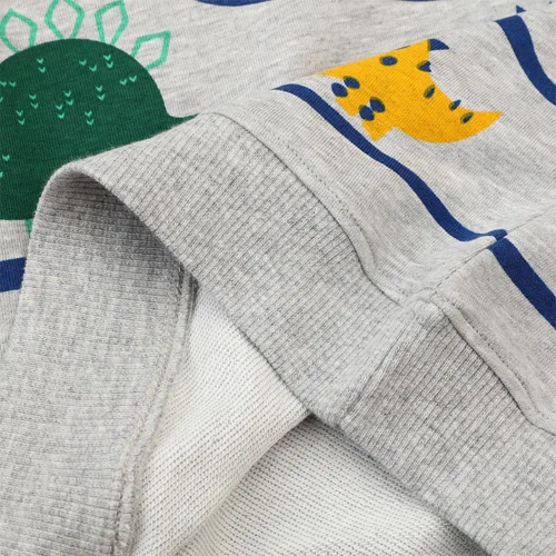 Vista 5 de Popshion - Sudaderas de dinosaurios para niños, pulóveres deportivos de caricaturas de manga larga, tallas 1-7T