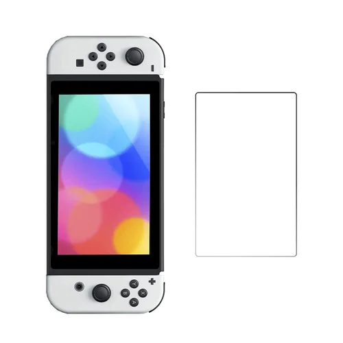 Vista 4 de VIESUP Screen Protector for Nintendo Switch OLED 2021,2PACK 9 Hardness Anti-Scratch Easy to Install Ultra Clear Screen Tempered Glass for Nintendo