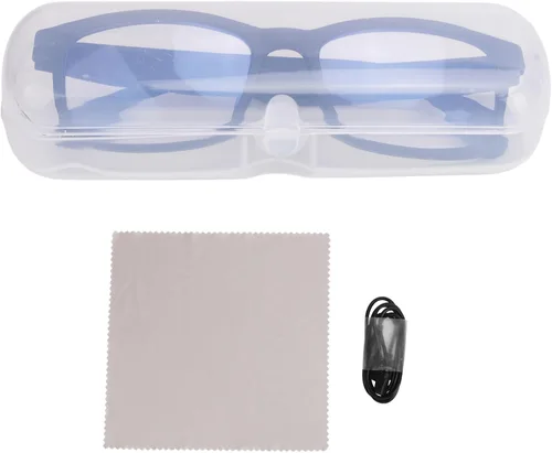 Vista 9 de Gafas de sol inteligentes con sonido Bluetooth con micrófono bloqueo de luz azul, asistente de voz táctil para ciclismo al aire libre, correr