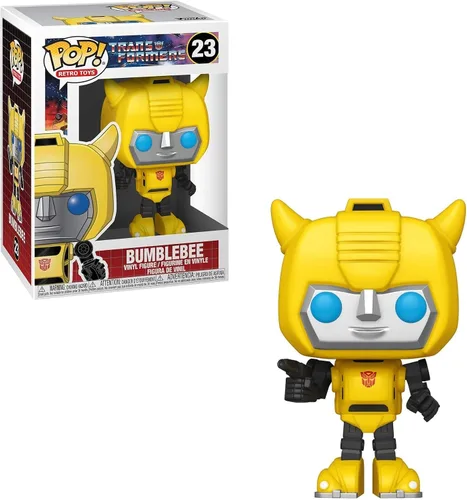 Vista 2 de Bumblebee Pop #23 Retro Toys Transformers - Figura de vinilo (con protector EcoTek para proteger la caja de exhibición)