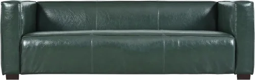 Vista 7 de Sofá de asiento profundo moderno de 3 plazas con patas de madera de abedul, sofá de cuero de 80.25 pulgadas, sofá tapizado suave para sala de estar