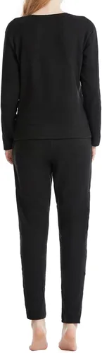 Vista 5 de Conjunto de ropa interior térmica para mujer, camisa térmica y pantalones cálidos, juego de capa base para clima frío (sin batería)