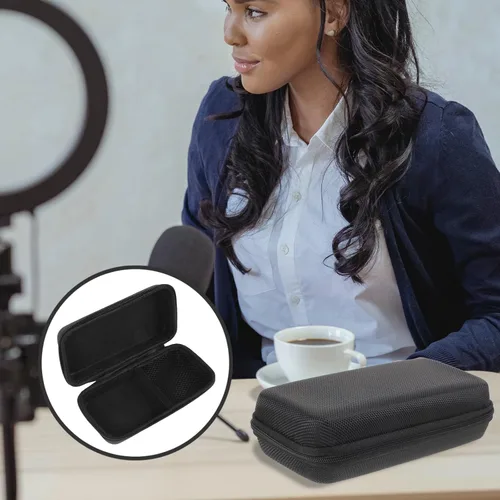 Vista 8 de EXCEART Caja de almacenamiento de micrófono, portátil, impermeable, funda rígida de Eva a prueba de golpes, funda protectora de transporte
