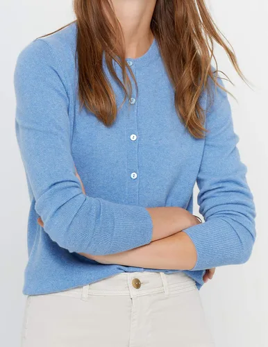 Vista 2 de State Cashmere Cárdigan de manga larga con cuello redondo y botones de cachemira 100% pura para mujer