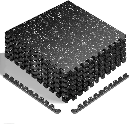 Vista 8 de HAPBEAR 12 alfombrillas de 0.56 pulgadas de grosor para equipos de ejercicio de 48 pies cuadrados, tapetes entrelazados de espuma EVA con parte