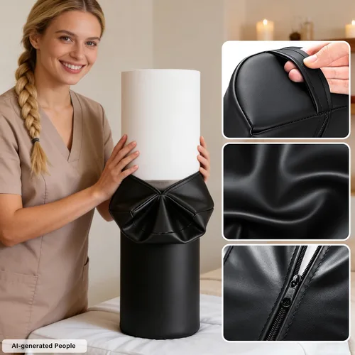 Vista 5 de Noverlife Cojines de Masaje Grandes Mejorados para Debajo de las Piernas, 24 x 8 x 4 pulgadas Cojín de Pierna para Mesa de Masaje Almohada de Media