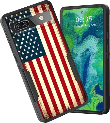 Vista 42 de Funda para Pixel 6A, funda híbrida de doble capa resistente a prueba de golpes de policarbonato duro de silicona suave TPU para Google Pixel 6A