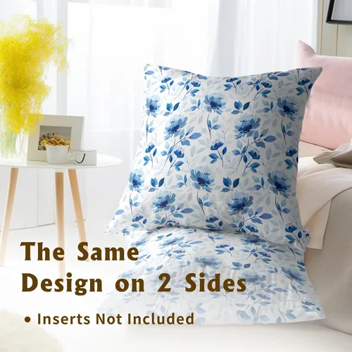 Vista 101 de Giwawa Juego de 2 fundas de almohada decorativas con diseño floral de girasol de 16 x 16 pulgadas, fundas de cojín decorativas para el hogar, sofá
